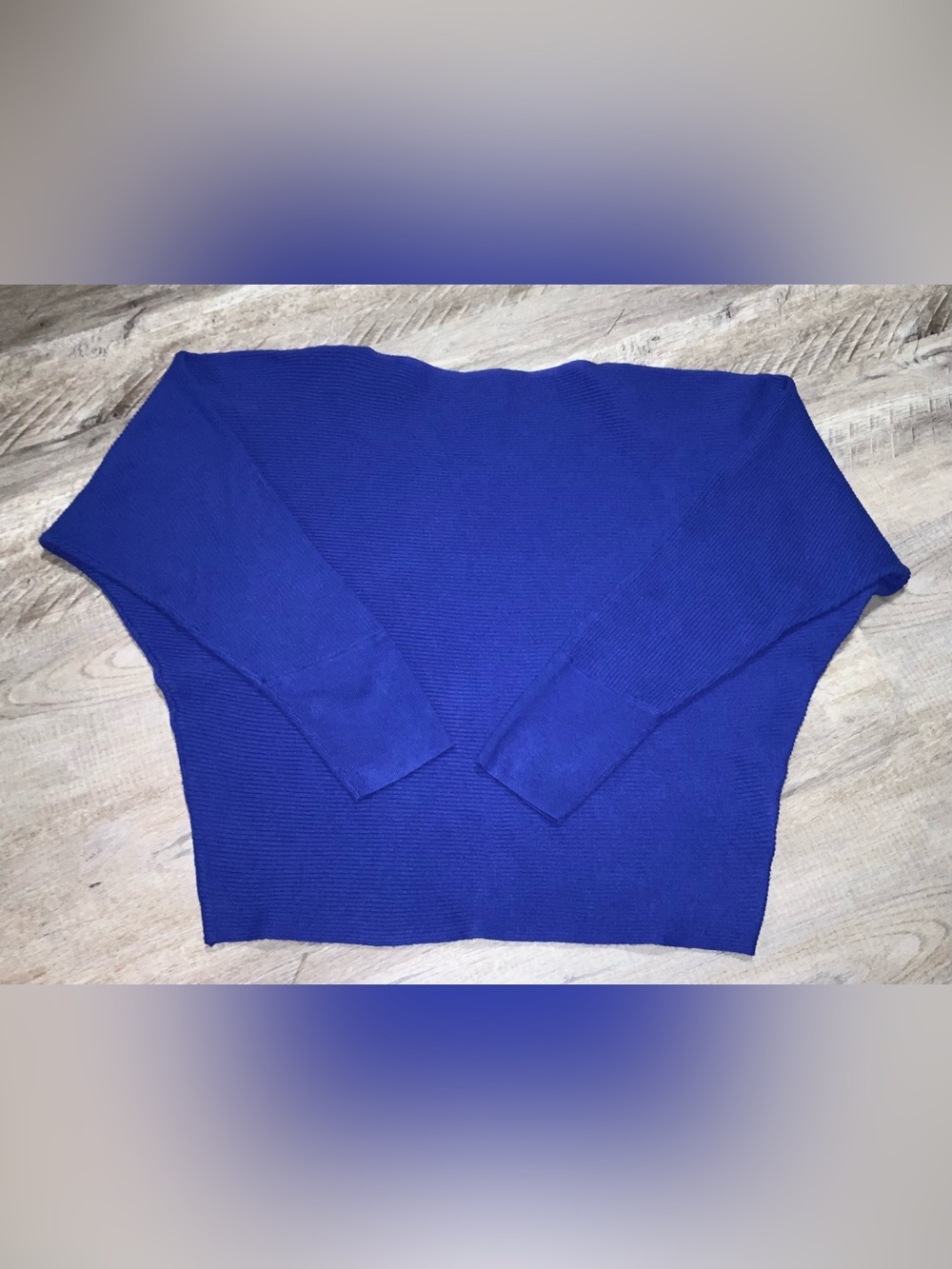 (Bin 36) Nine West Boat Neck Sweater in Cobalt Blue, Size M